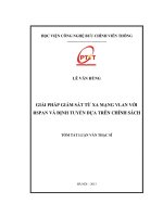 Giải pháp giám sát từ xa mạng VLAN với RSPAN và định tuyến dựa trên chính sách