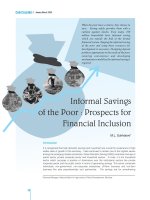 Tài liệu Informal Savings of the Poor : Prospects for Financial Inclusion doc