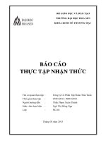 báo cáo thực tập nhận thức công ty cổ phần tập đoàn thái tuấn