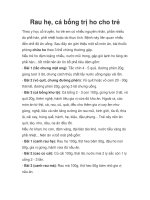 Tài liệu Rau hẹ, cá bống trị ho cho trẻ docx