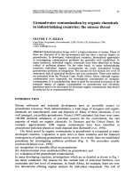 Tài liệu Groundwater contamination by organic chemicals in industrializing countries: the unseen threat docx