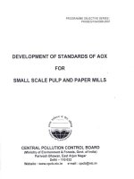 Tài liệu DEVELOPMENT OF STANDARDS OF AOX FOR SMALL SCALE PULP AND PAPER MILLS pdf