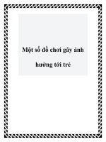 Tài liệu Một số đồ chơi gây ảnh hưởng tới trẻ ppt