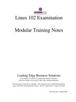 Tài liệu Linux 102 Examination Modular Training Notes doc