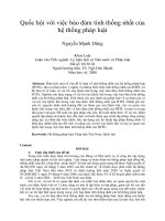 Quốc hội với việc bảo đảm tính thống nhất của hệ thống pháp luật