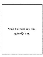 Tài liệu Nhận biết sớm suy tim, ngừa đột quỵ pptx