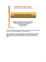 Tài liệu Children''''s Health and the Environment Children''''s Health and the Environment doc