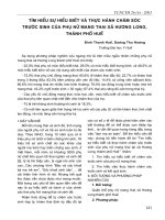 Tài liệu Tìm hiểu sự hiểu biết và thực hành chăm sóc trước sinh của phụ nữ mang thai xã Hương Long, thành phố Huế pptx