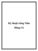 Tài liệu Kỹ thuật trồng Nấm Đông Cô ppt