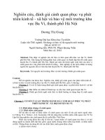 Nghiên cứu, đánh giá cảnh quan phục vụ phát triển kinh tế   xã hội và bảo vệ môi trường khu vực ba vì, thành phố hà nội