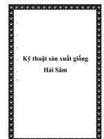 Tài liệu  Kỹ thuật sản xuất giống Hải Sâm docx