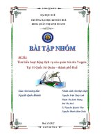tìm hiểu hoạt động dịch vụ của quán trà sữa yuppie tại 11 quốc sử quán – thành phố huế