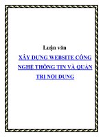 XÂY DỰNG WEBSITE CÔNG NGHỆ THÔNG TIN VÀ QUẢN TRỊ NỘI DUNG