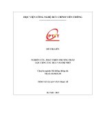 Nghiên cứu, phát triển phương pháp lọc cộng tác dựa vào bộ nhớ