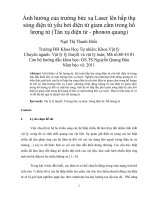 Ảnh hưởng của trường bức xạ laser lên hấp thụ sóng điện từ yếu bởi điện tử giam cầm trong hố lượng tử (tán xạ điện tử   phonon quang)