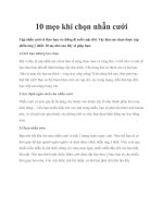 Tài liệu 10 mẹo khi chọn nhẫn cưới pptx