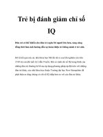 Tài liệu Trẻ bị đánh giảm chỉ số IQ pptx