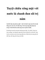 Tài liệu Tuyệt chiêu xông mặt với nước lá chanh đun sôi trị nám docx