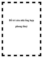 Tài liệu Bố trí cửa nhà ống hợp phong thuỷ potx
