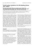 Tài liệu Báo cáo khoa học: Covalent binding to glutathione of the DNA-alkylating antitumor agent, S23906-1 doc