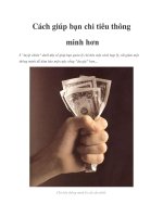 Tài liệu Cách giúp bạn chi tiêu thông minh hơn docx