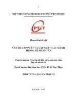 Vấn đề cấp phát và cập nhật các mảnh trong hệ phân tán