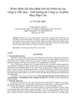 Hoàn thiện chỉ tiêu phân tích tài chính tại các công ty dệt may   tình huống tại công ty cổ phần may đáp cầu