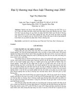 Đại lý thương mại theo luật thương mại 2005