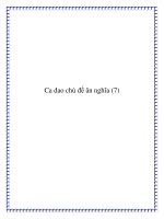 Tài liệu Bài cao dao chủ đề ân nghĩa - ân tình doc
