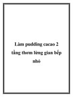 Tài liệu Làm pudding cacao 2 tầng thơm lừng gian bếp nhỏ docx