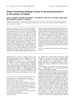 Tài liệu Báo cáo khoa học: Altered inactivation pathway of factor Va by activated protein C in the presence of heparin doc