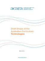 Tài liệu Draft Shape of the Australian Curriculum: Technologies pdf