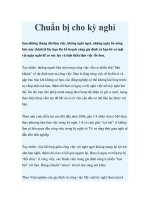 Tài liệu Chuẩn bị cho kỳ nghỉ doc