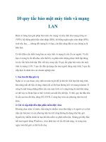 Tài liệu 10 quy tắc bảo mật máy tính và mạng LAN pptx