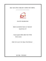 Phân cụm mờ sử dụng lý thuyết đại số gia tử