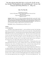 Vận dụng phương pháp phát hiện và giải quyết vấn đề vào dạy học chương phương pháp tọa độ trong không gian cho học sinh trung học phổ thông (hình học 12 – nâng cao)