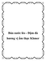 Tài liệu Bún nước lèo - Đậm đà hương vị ẩm thực Khmer potx