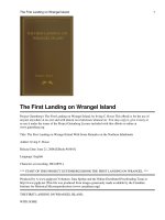 Tài liệu The First Landing on Wrangel Island pdf