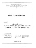 một số biện pháp nâng cao hiệu quả quản trị nhân sự công ty tnhh sx-tm vinh phúc