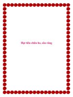 Tài liệu Hạt tiêu chữa ho, sâu răng. docx