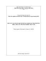 Đề xuất xây dựng bộ chỉ số xác định giá trị thương hiệu cho các doanh nghiệp việt nam