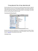 Tài liệu 12 mẹo giúp máy Mac cũ chạy nhanh như mới potx
