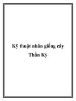 Tài liệu Kỹ thuật nhân giống cây Thần Kỳ doc