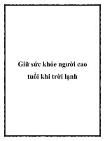 Tài liệu Giữ sức khỏe người cao tuổi khi trời lạnh docx