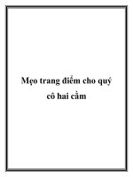 Tài liệu Mẹo trang điểm cho quý cô hai cằm pptx