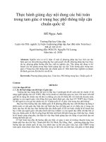 Thực hành giảng dạy nội dung các bài toán trong tam giác ở trung học phổ thông tiếp cận chuẩn quốc tế