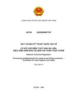 Tài liệu QUY CHUẨN KỸ THUẬT QUỐC GIA VỀ CƠ SỞ CHẾ BIẾN THUỶ SẢN ĂN LIỀNĐIỀU KIỆN ĐẢM BẢO VỆ SINH AN TOÀN THỰC PHẨM ppt