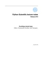 Tài liệu Python Scientiﬁc lecture notes potx