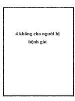 Tài liệu 4 không cho người bị bệnh gút docx