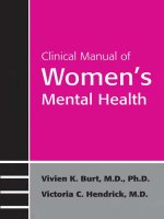 Tài liệu Clinical Manual of Women’s Mental Health docx